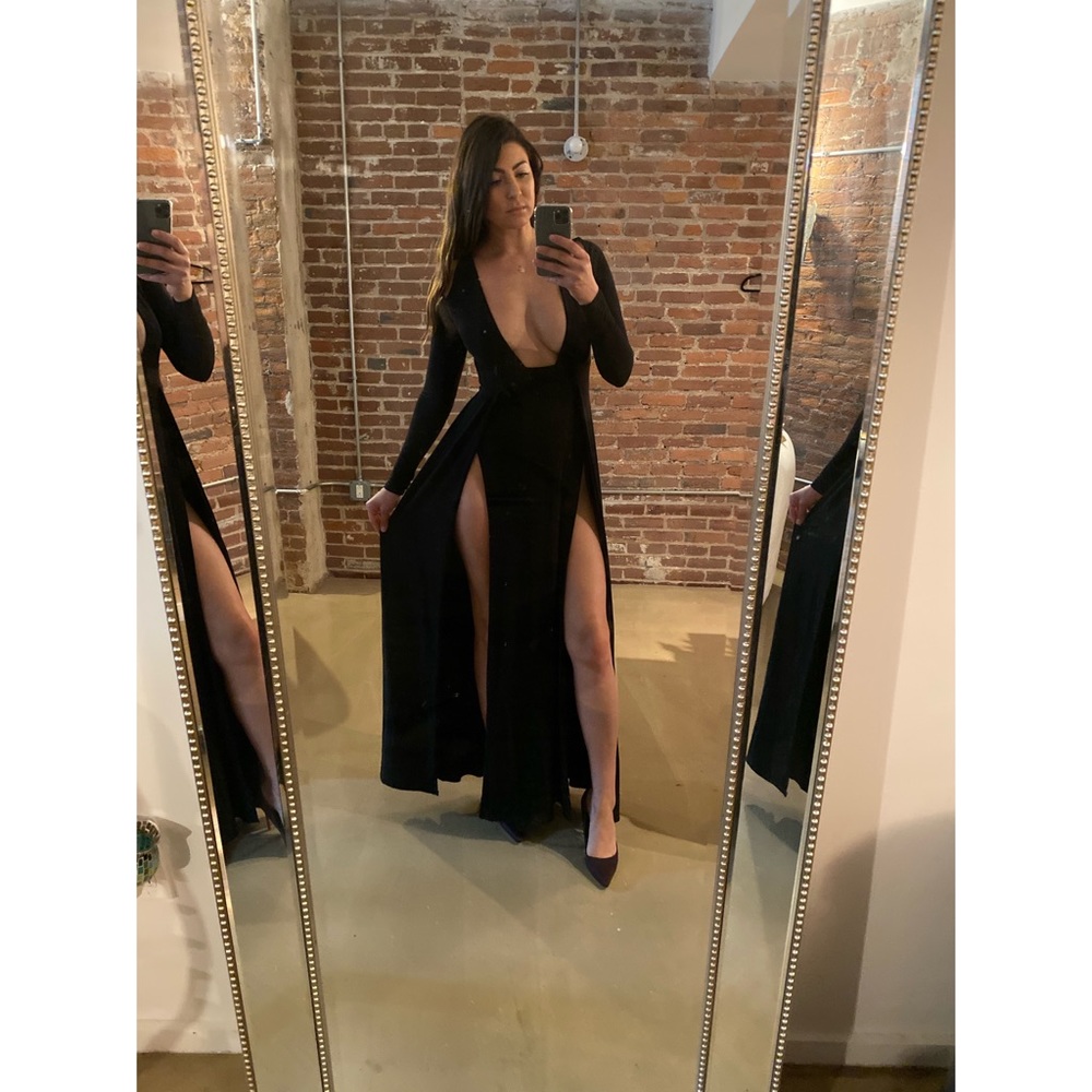 Sexy long black dress